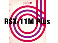 RSX-11M Plus logo - DEC's advanced real-time operating system for PDP-11
