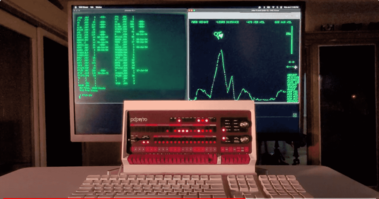 Lunar Lander game on PDP-11 demonstration - classic computer history gaming